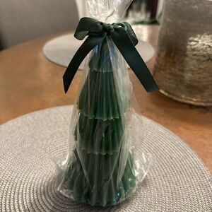 Green Christmas Tree Candle